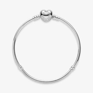 PANDORA MOMENTS HEART CLASP SNAKE CHAIN BRACELET